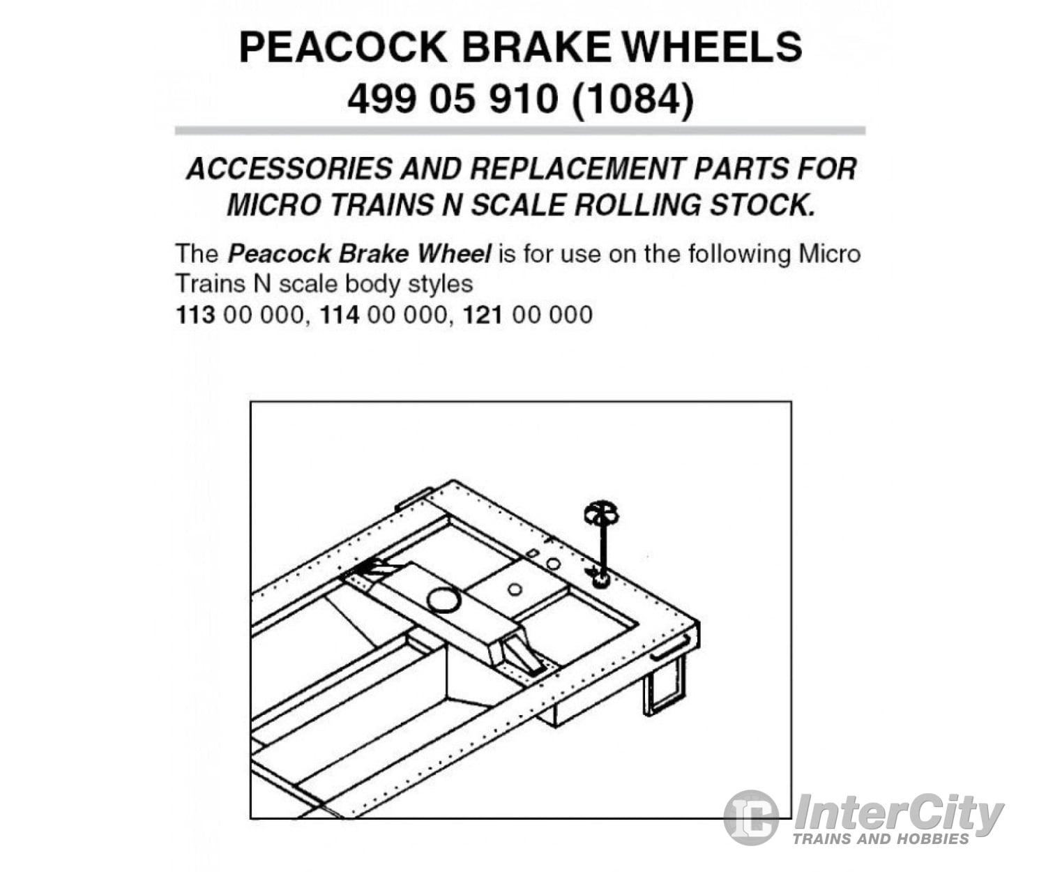 Micro Trains 49905910 Brake Wheels - For Tank Car Pkg(12) Parts