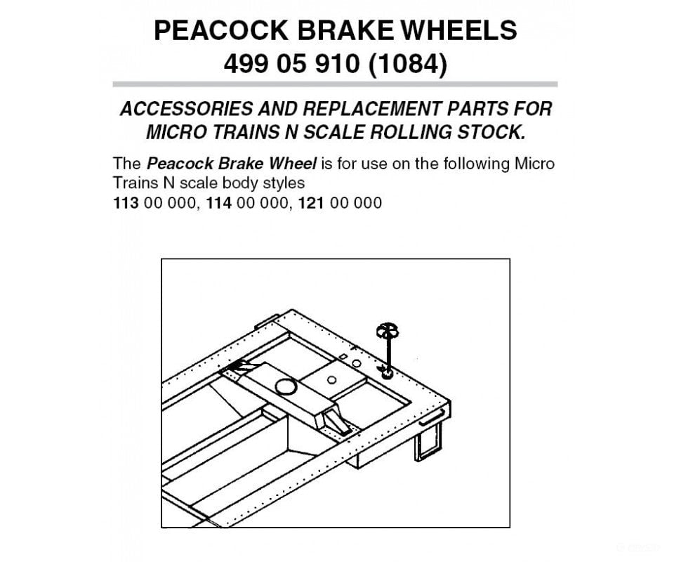 Micro Trains 49905910 Brake Wheels - For Tank Car Pkg(12) Parts