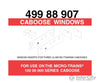 Micro Trains 49988907 Caboose Windows - Steel Pkg(3) Parts