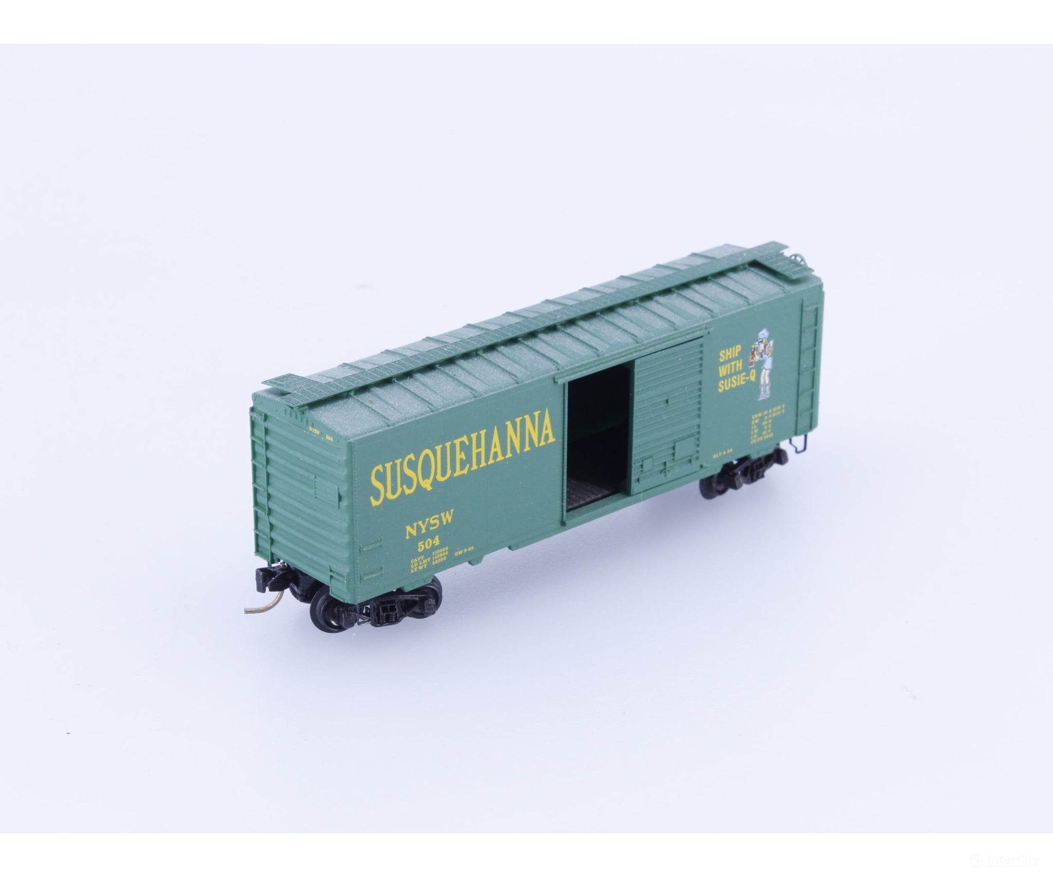 Micro Trains 504 N 40’ Single Door Boxcar Susquehanna (NYSW) 504 Freight Cars