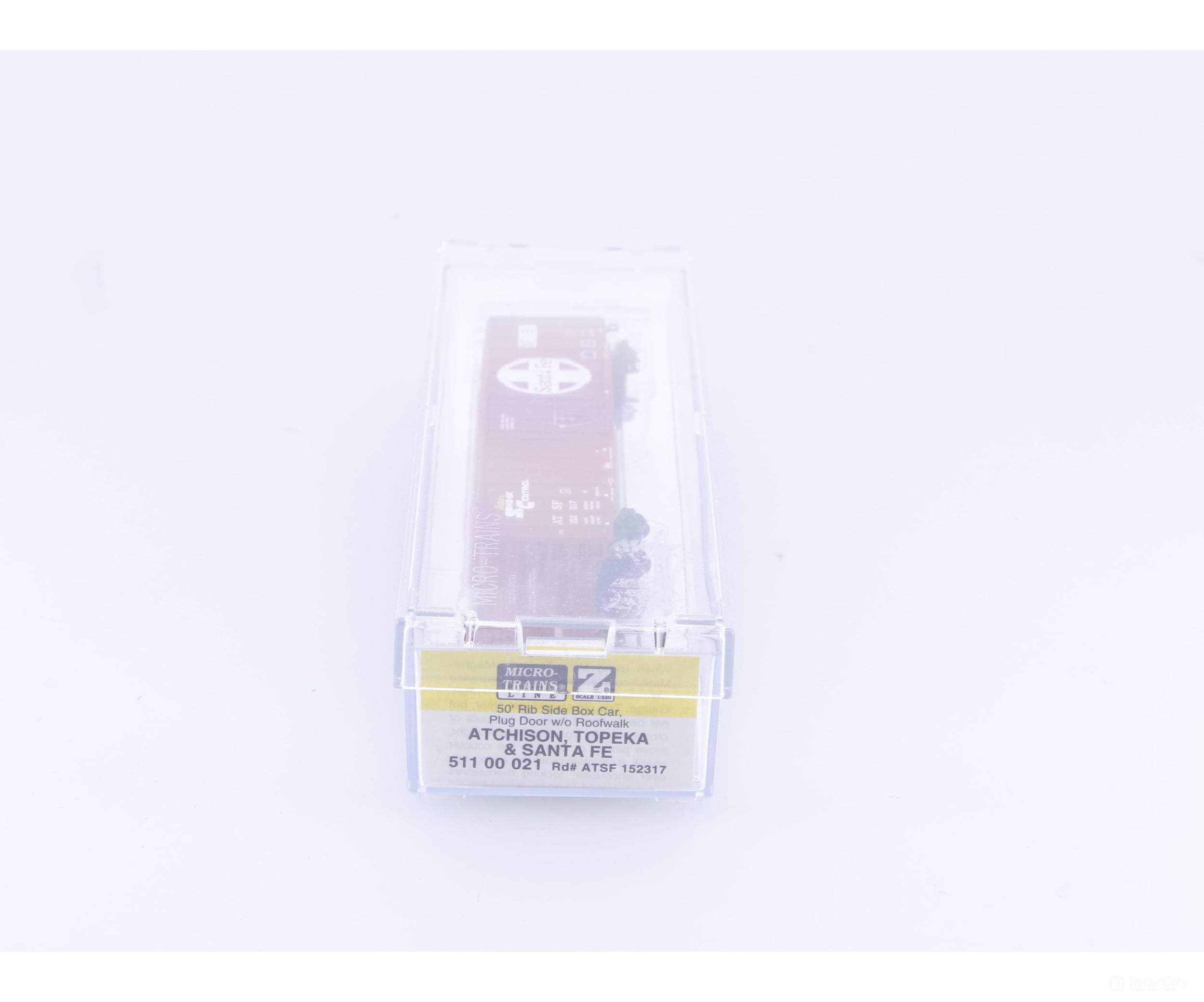 Micro Trains 51100021 Z 50’ Rib Side Box Car Plug Door w/o Roofwalk Atchison Topeka and Santa Fe (ATSF) 152317