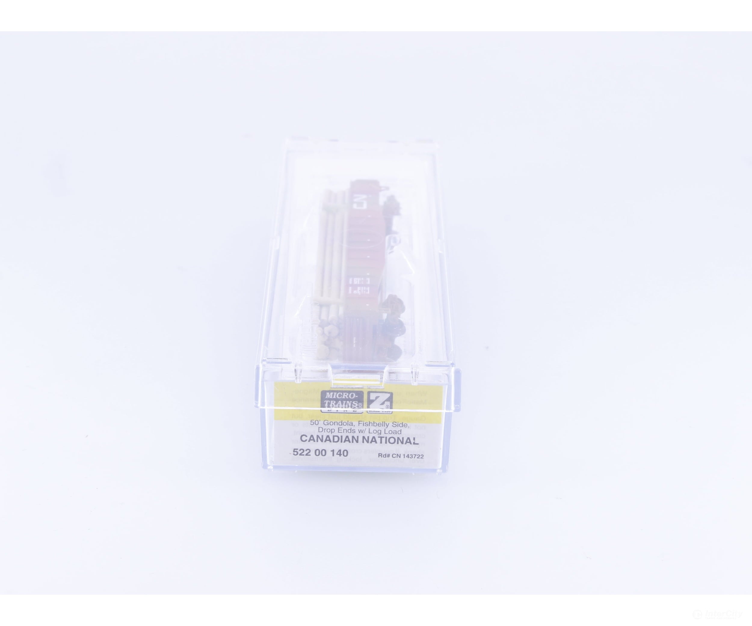 Micro Trains 52200140 Z 50’ Gondola Fishbelly Side Drop Ends w/ Log Load Canadian National (CN) 143722 - Freight Cars