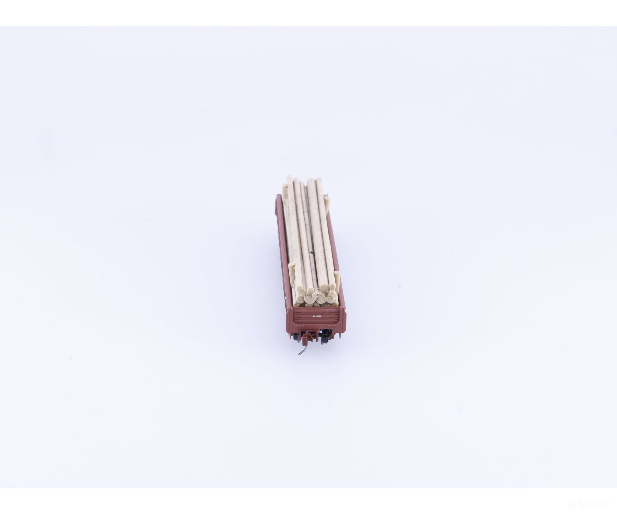 Micro Trains 52200140 Z 50’ Gondola Fishbelly Side Drop Ends w/ Log Load Canadian National (CN) 143722 - Freight Cars