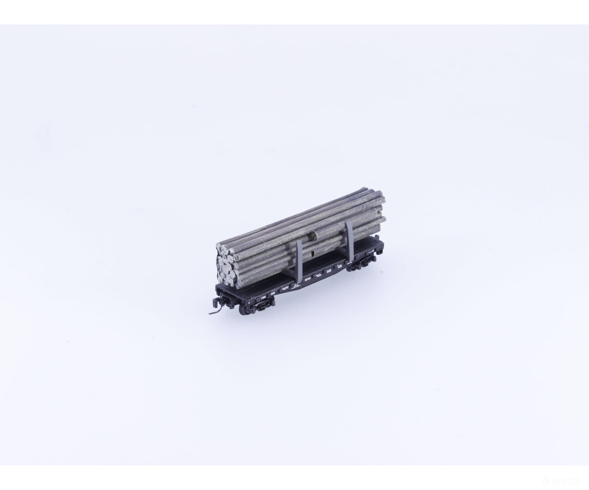 Micro Trains 52500130 Z 40’ Flat Car with Log Load Canadian Pacific (CP) 307110 - Freight Cars