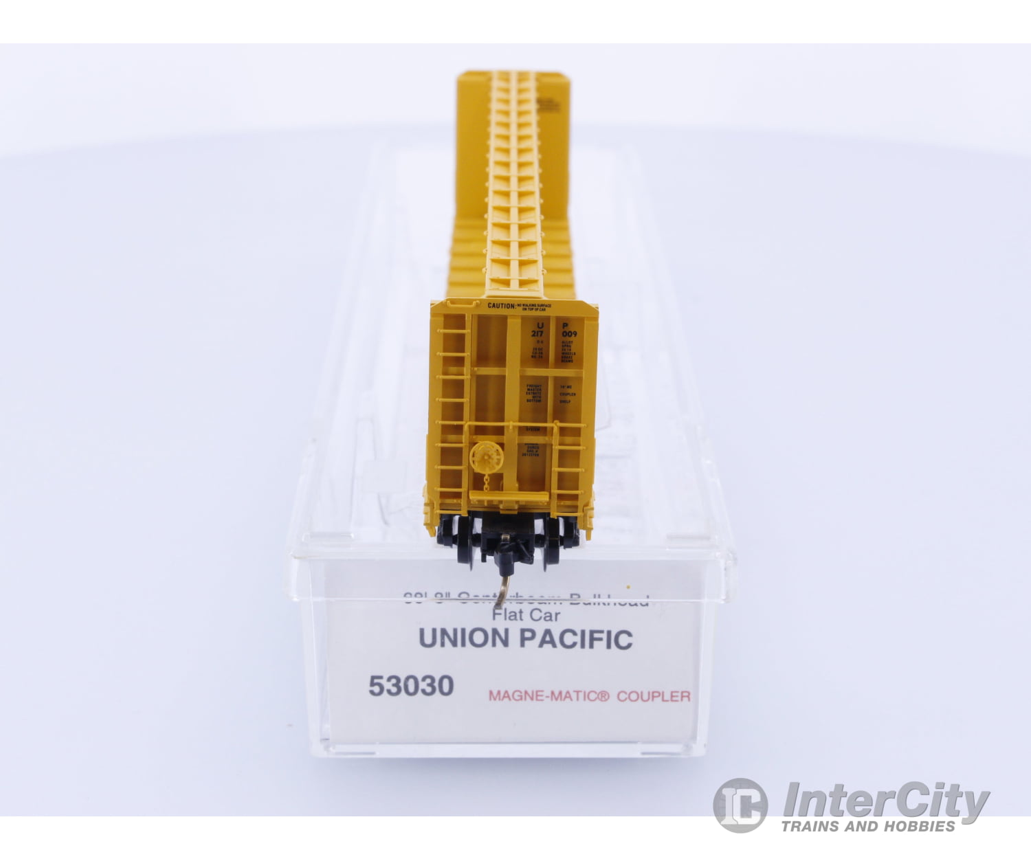 Micro Trains 53030 N 60’ 8’’ Centerbeam Bulkhead Flat Car Union Pacific (UP) 217009 Freight Cars