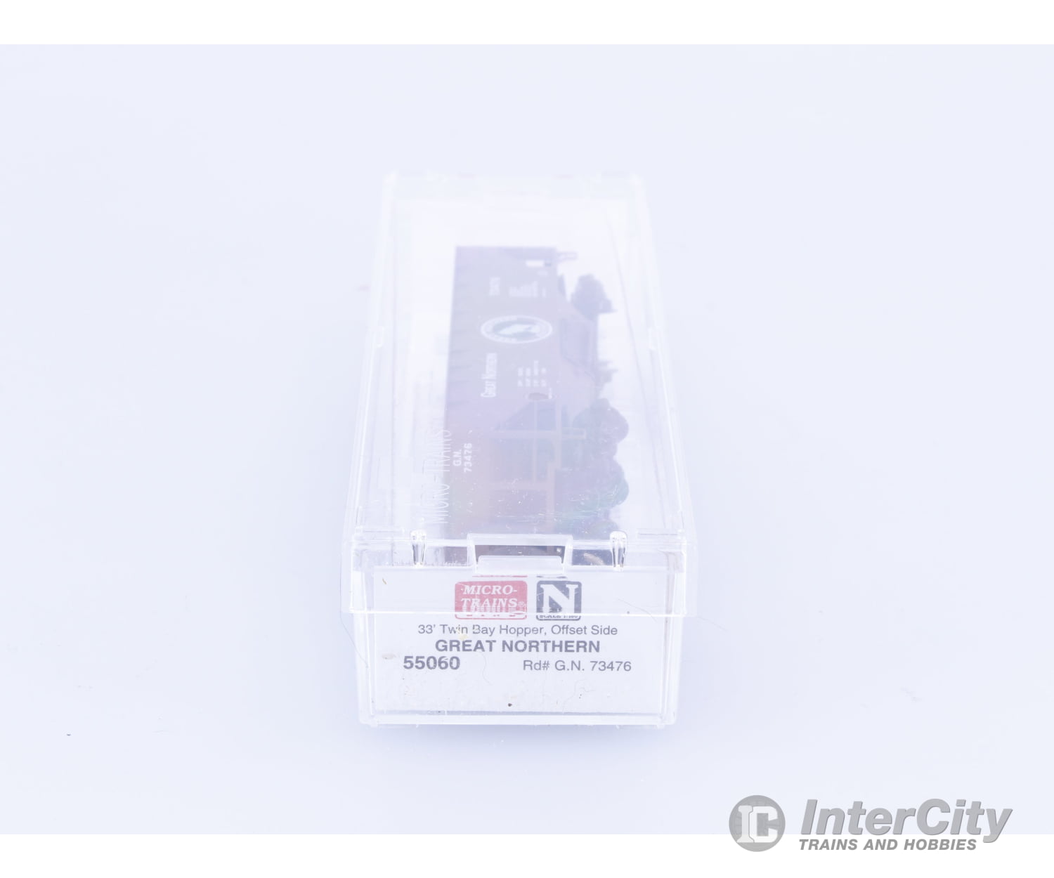 Micro Trains 55060 N 33’ 2 Bay Offset Side Hopper Great Northern (GN) 73476 Freight Cars