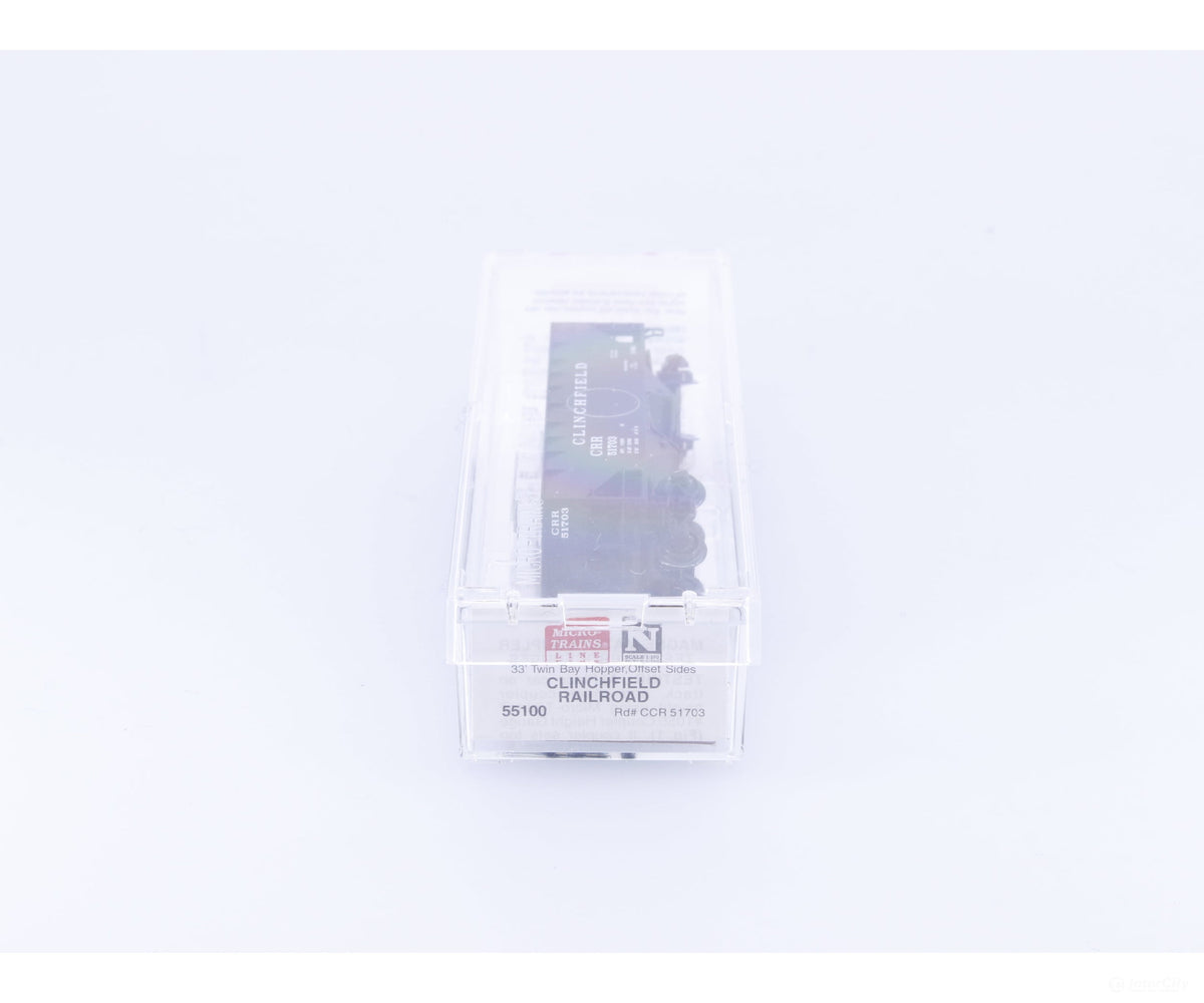 Micro Trains 55100 N 2-Bay 33’ Open hopper Offset Sides Clinchfield (CRR) 51703 - Freight Cars
