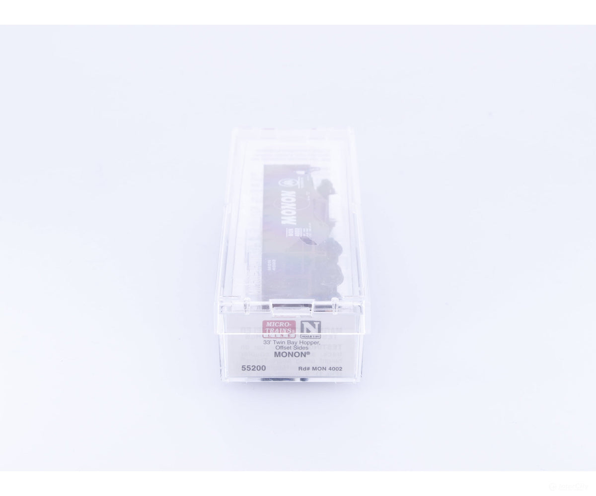 Micro Trains 55200 N 2-Bay 33’ Offset Sides Monon (MON) 4002 - Freight Cars