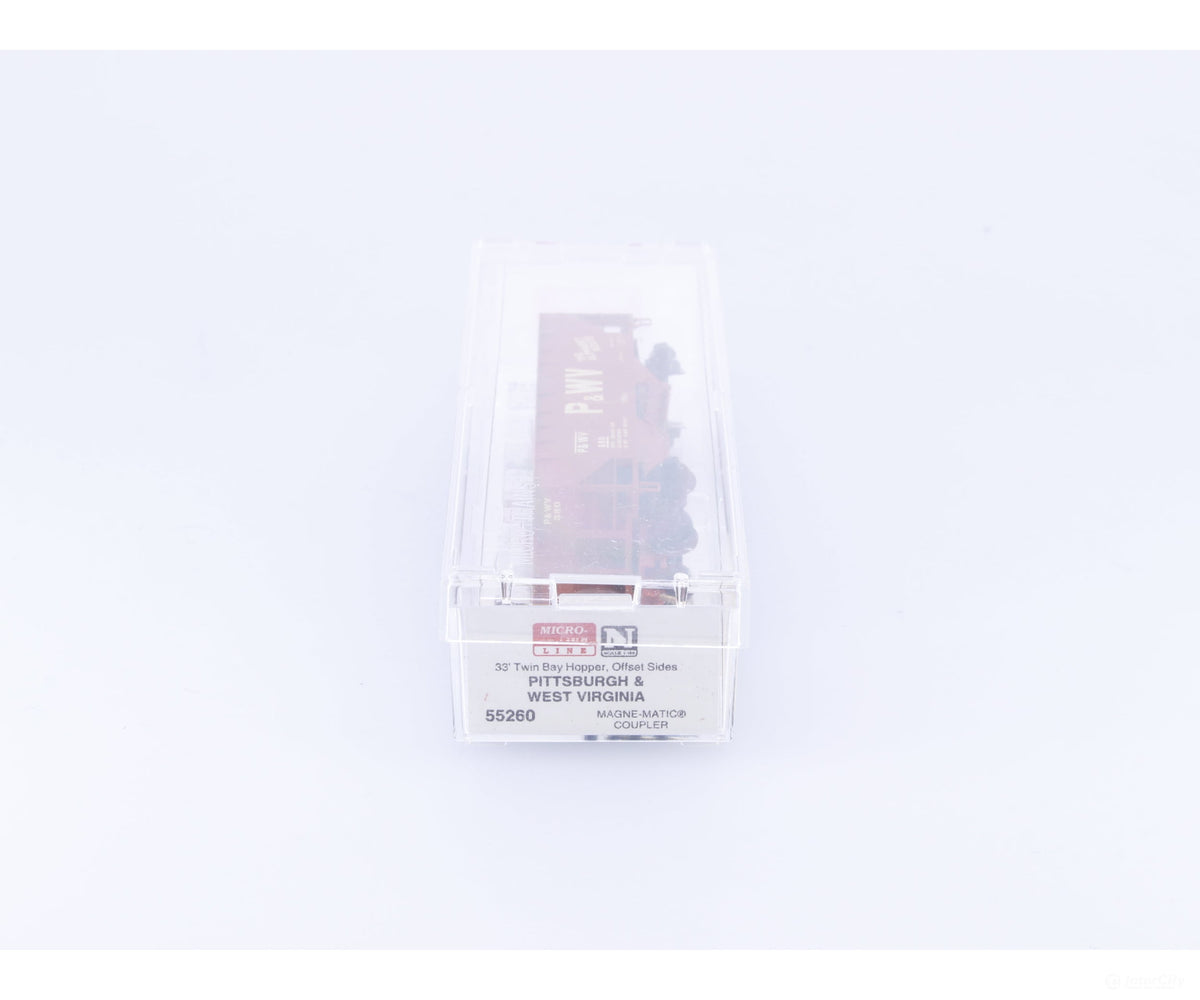 Micro Trains 55260 N 2-Bay 33’ Open Hopper Offset Side Pittsburgh & West Virginia (P&WV) 380 - Freight Cars