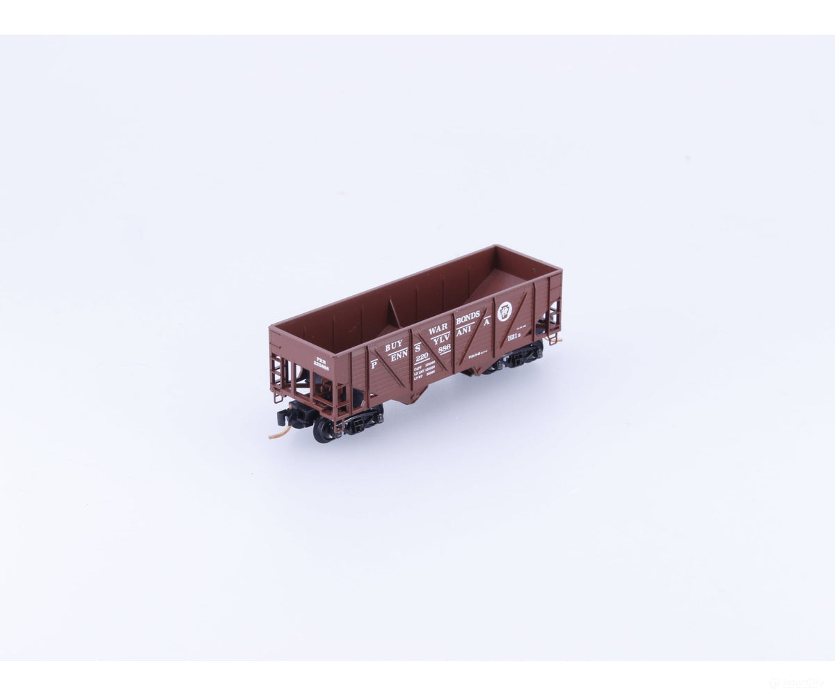 Micro Trains 57100 N 2 Bay Composite Open Hopper Buy War Bonds #4 Pennsylvania Railroad (PRR) 22086 - Freight Cars