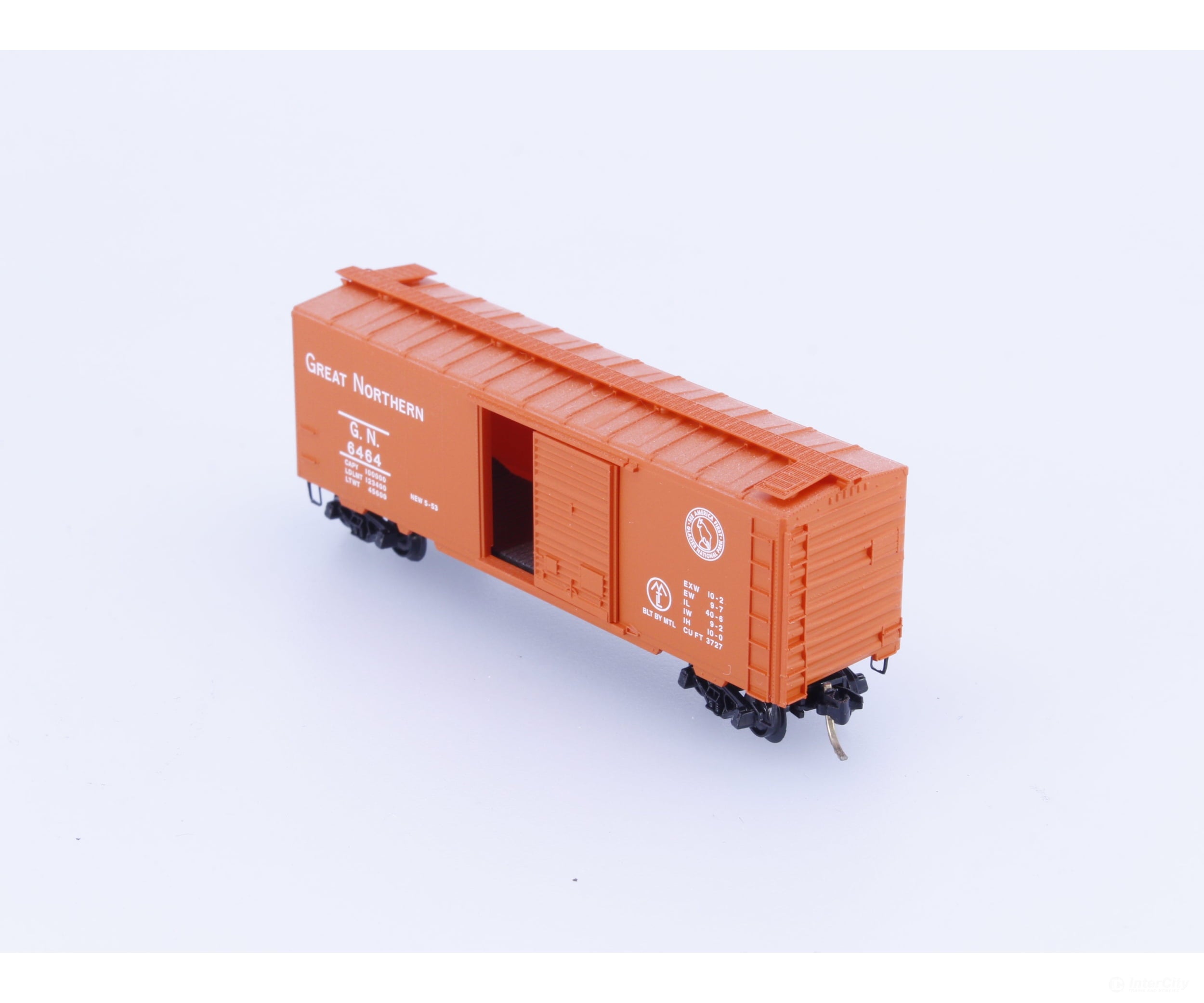 Micro Trains 6464-25 N 40’ Single Door Boxcar 6464 Collectors Series Great Northern (GN) 6464 Freight Cars