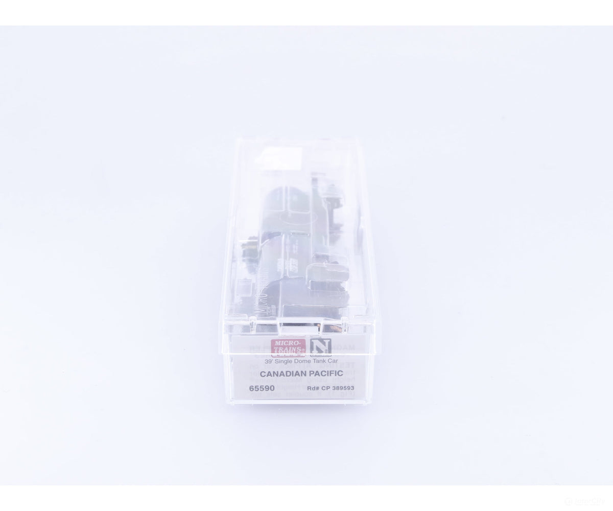 Micro Trains 65590 N 39’ Single Dome Tank Car Canadian Pacific (CP) 389593 - Freight Cars