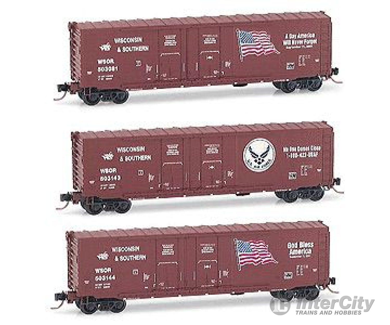 Micro Trains 75102 Mtl Wisconsin Southern Wsor 9/11 Commemorative 50 Ft 3 Pack Freight Cars