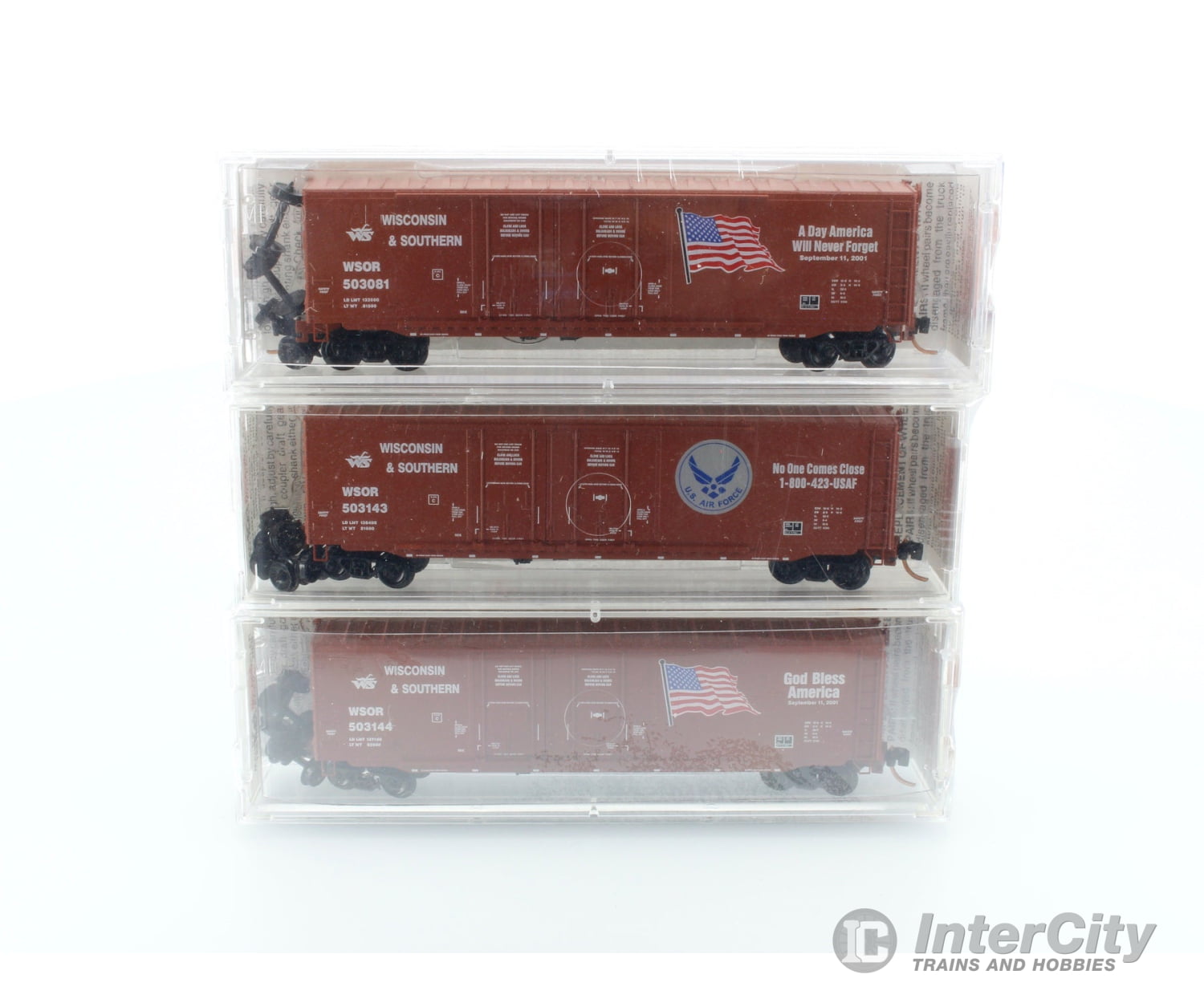 Micro Trains 75102 N 9/11 Commemorative 50’ Boxcar 3 Pack Sealed Ws Freight Cars