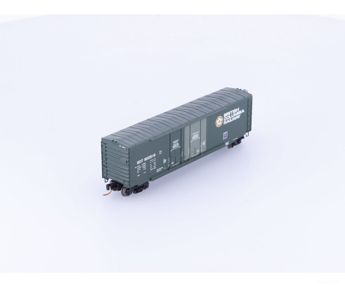 Micro Trains 75120 N 50’ Double Door Boxcar #2 British Columbia Railway (BCOL) 800516 - Freight Cars