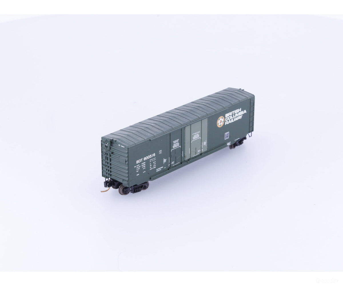 Micro Trains 75120 N 50’ Double Door Boxcar British Columbia Railway (BCOL) 800516 - Freight Cars