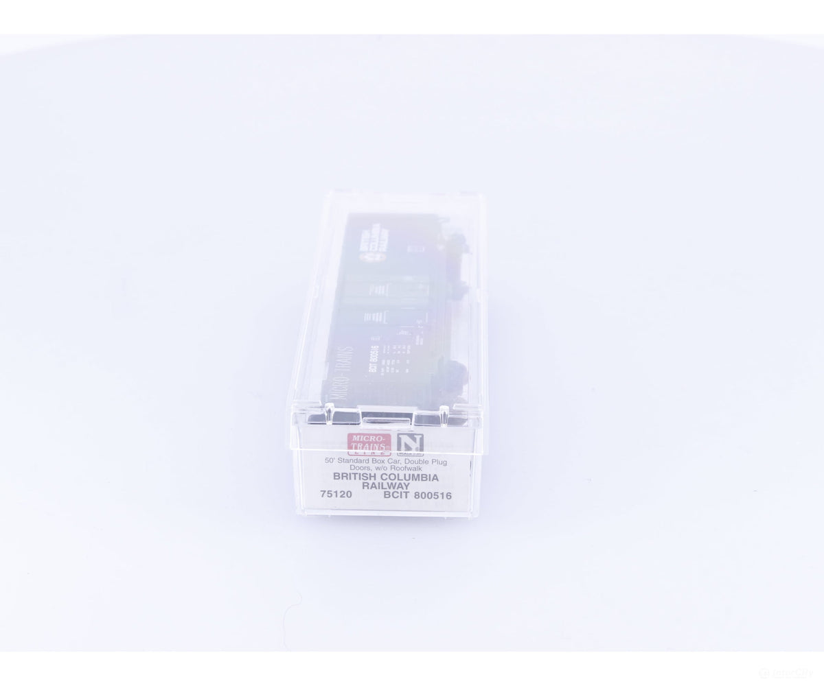 Micro Trains 75120 N 50’ Double Door Boxcar British Columbia Railway (BCOL) 800516 - Freight Cars