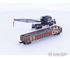 Micro Trains 84001 N Crane on Flatcar with Gondola and Workers Canadian National (CN) 65180,136682 Freight Cars