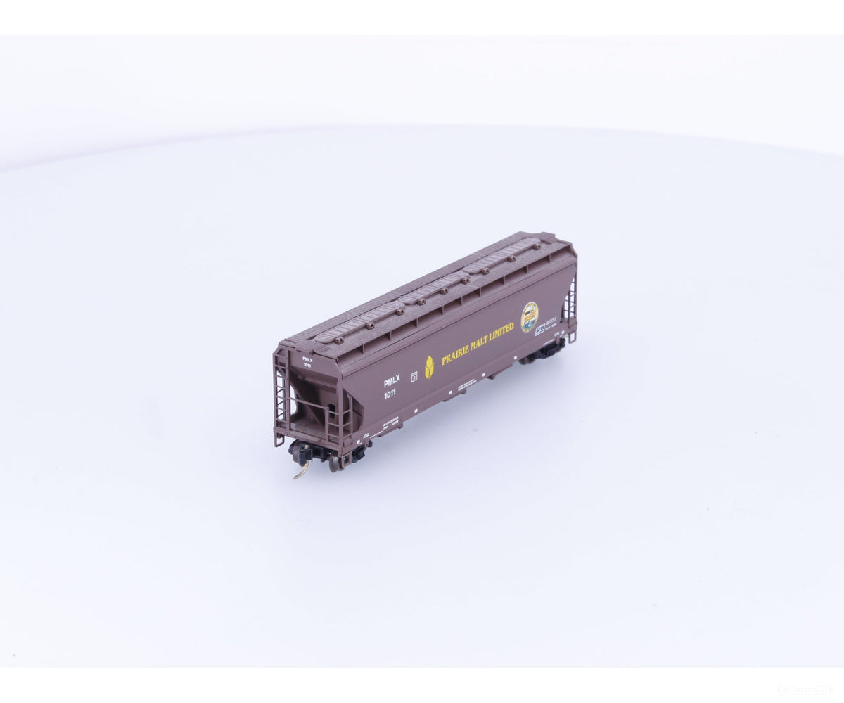 Micro Trains 94130 N 3 Bay ACF Covered Hopper Prairie Malt (PMLX) 1011 - Freight Cars