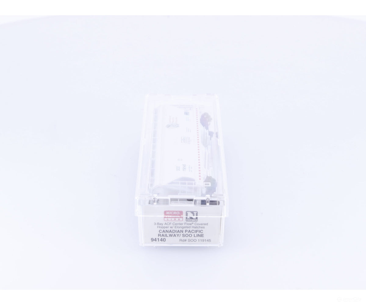 Micro Trains 94140 N 3 Bay ACF Covered Hopper (SOO) #2 Canadian Pacific (CP) 119145 - Freight Cars