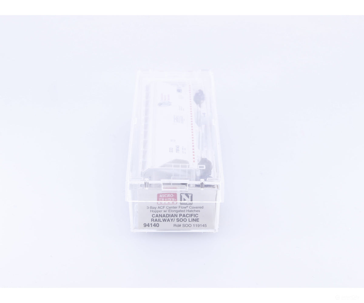 Micro Trains 94140 N 3 Bay ACF Covered Hopper (SOO) #3 Canadian Pacific (CP) 119145 - Freight Cars