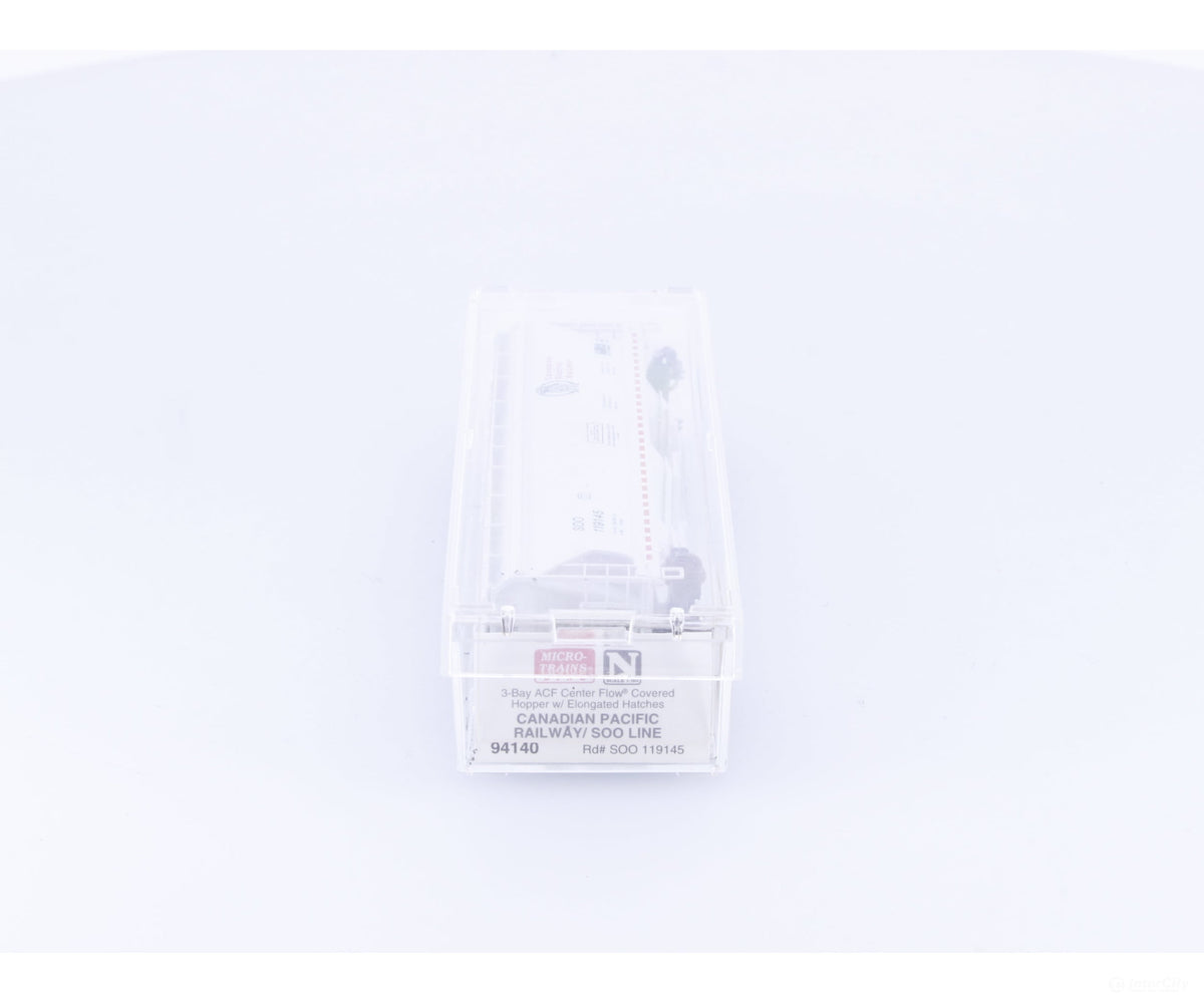 Micro Trains 94140 N 3 Bay ACF Covered Hopper (SOO) Canadian Pacific (CP) 119145 - Freight Cars