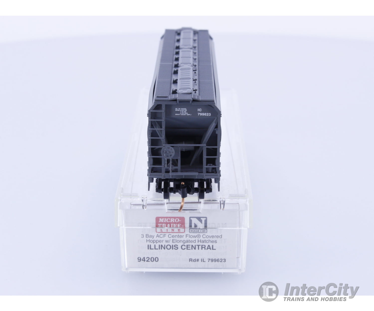Micro Trains 94200 N Covered Hopper 3-Bay ACF 4650 Illinois Central (IC) 799623 Freight Cars