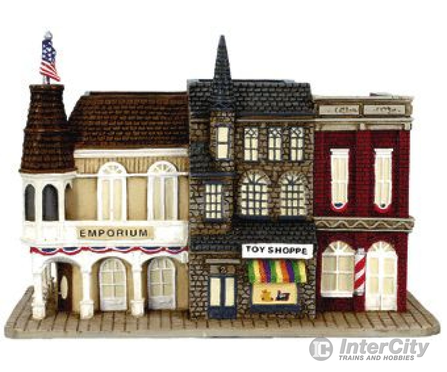 Micro Trains 96007025 Micro-Seasons(R) Liberty Town Usa Main Street #2 Emporium Toy Shop Barber -