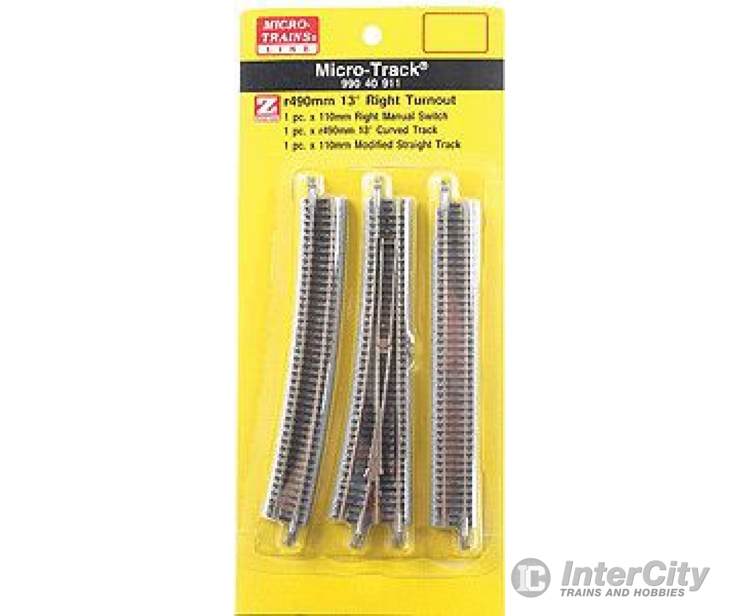 Micro Trains 99040911 Micro-Track(R) Manual Turnout - 490Mm 13-Degree Right Track & Turnouts