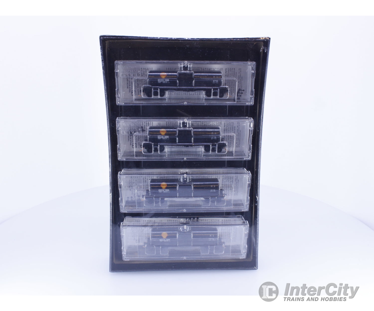Micro Trains 99300108 N 4 Pack Shell Oil Tankers 1480/1496/1535/1548 Freight Cars