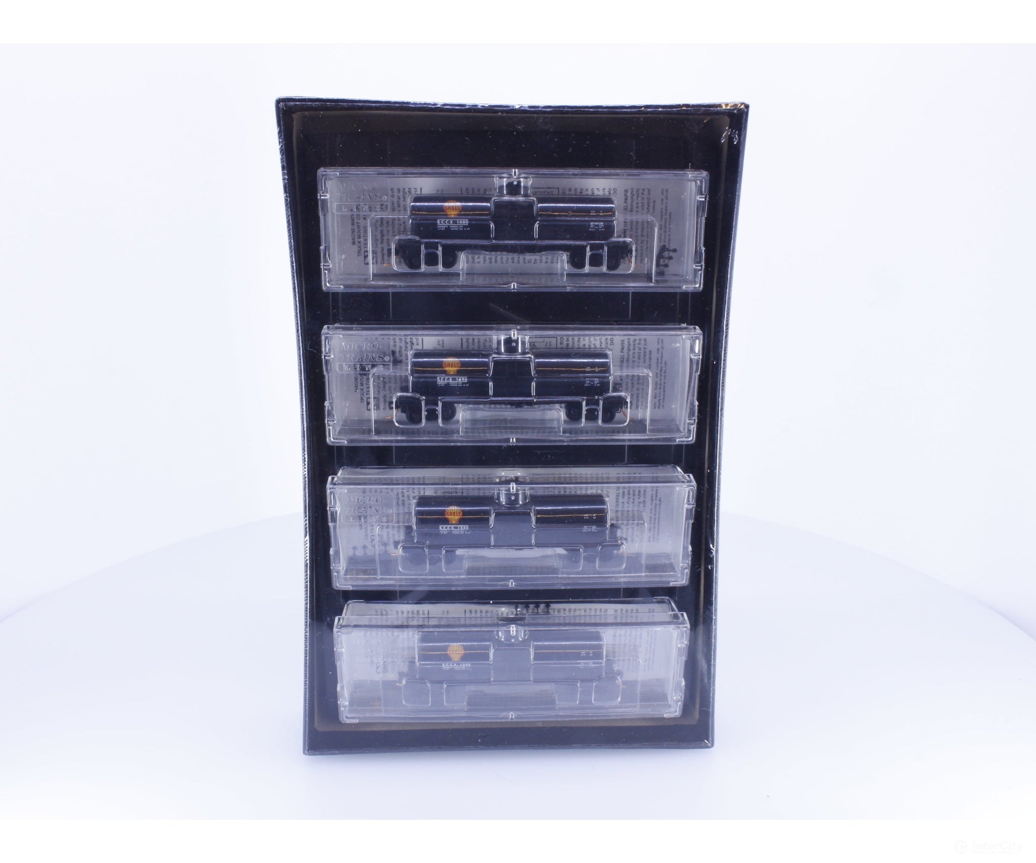 Micro Trains 99300108 N 4 Pack Shell Oil Tankers 1480/1496/1535/1548 Freight Cars