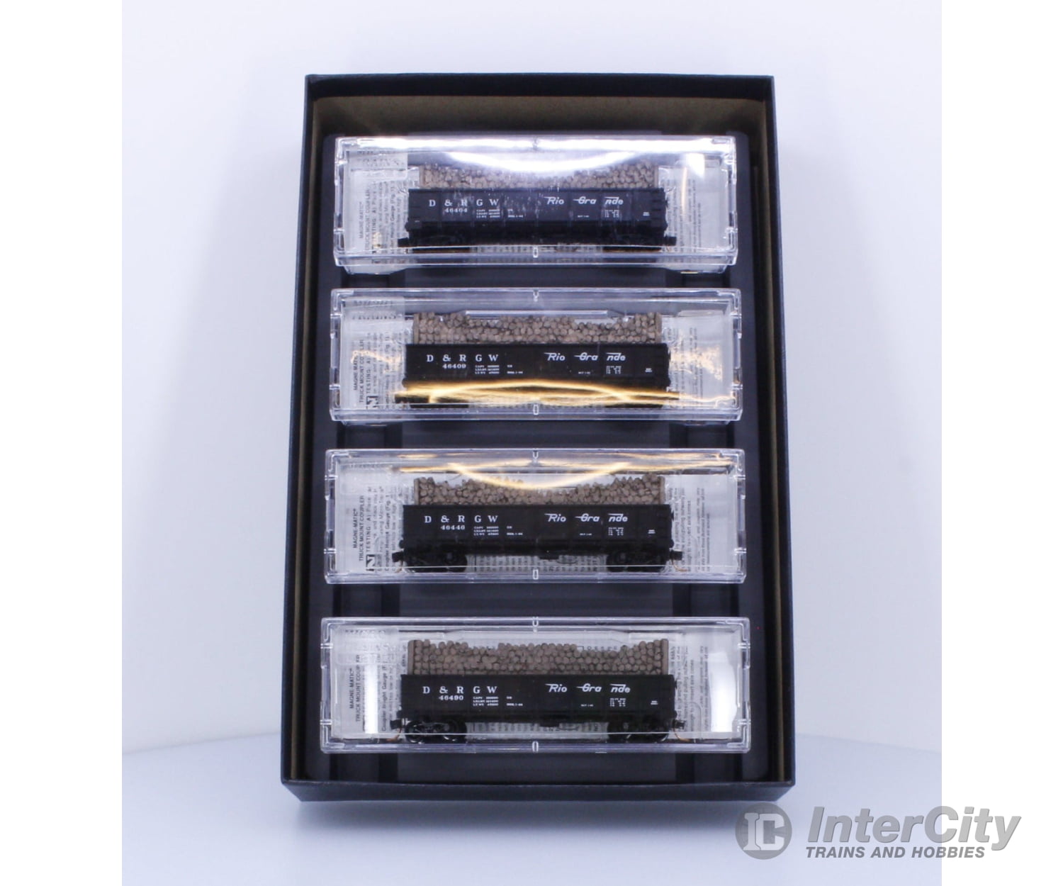 Micro Trains 99300140 N Four Car Runner Pack 46404,46409,46446,46490 Denver and Rio Grande Western (DRGW)