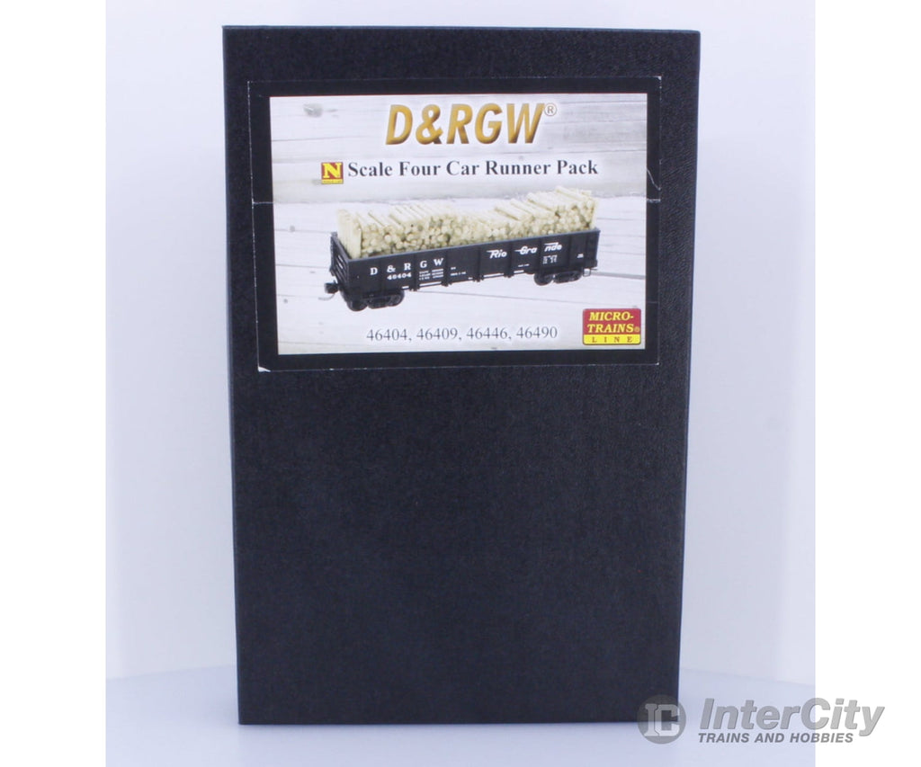 Micro Trains 99300140 N Four Car Runner Pack 46404,46409,46446,46490 Denver and Rio Grande Western (DRGW)