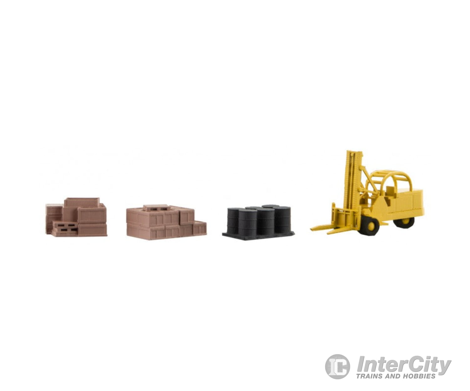 Micro Trains 99302235 N 2 40’ Wood Boxcars Gs Gondola Forklift & Cargo Kit Set - Southern Pacific