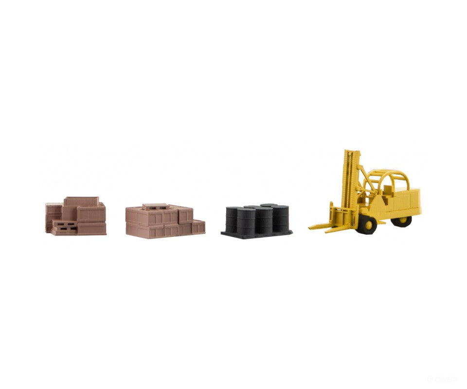 Micro Trains 99302235 N 2 40’ Wood Boxcars Gs Gondola Forklift & Cargo Kit Set - Southern Pacific