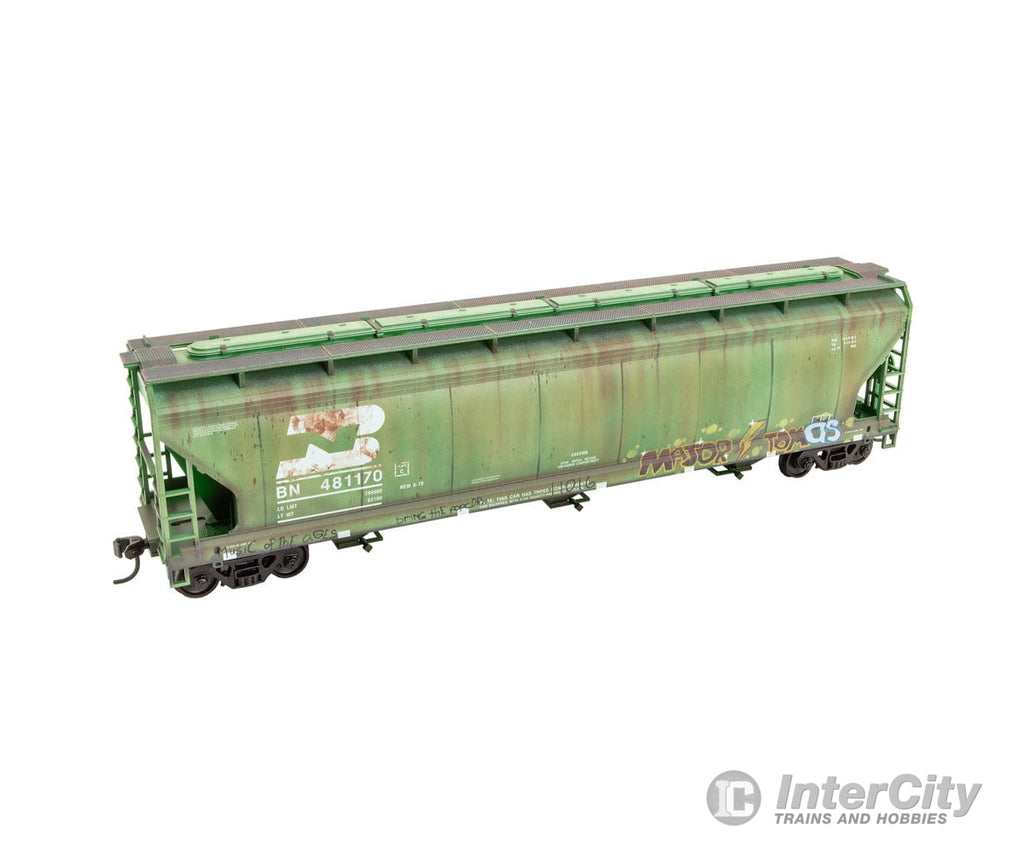 Micro Trains Ho 2000004 Acf 47’ 3-Bay Center-Flow Covered Hopper - Kit Grit N Grime Burlington