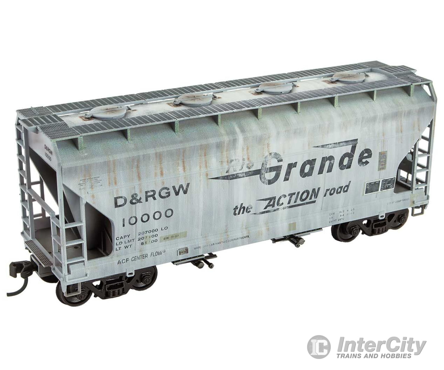 Micro Trains Ho 2200005 Acf 2-Bay Covered Hopper - Ready To Run Denver & Rio Grande Western #10000