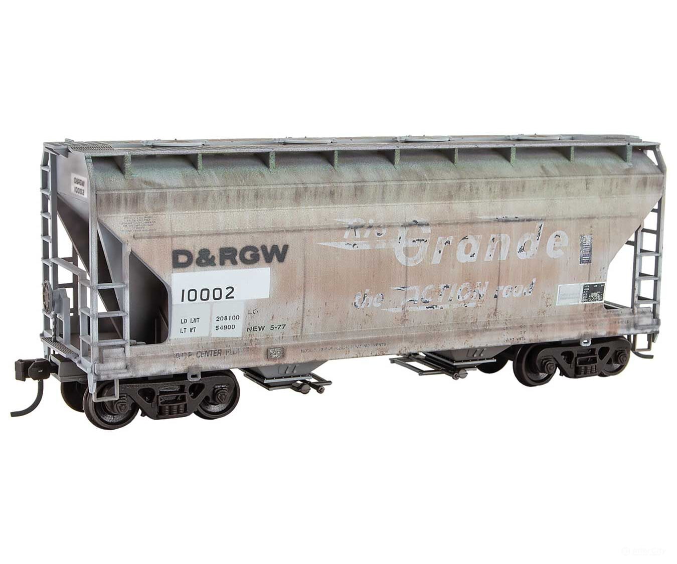 Micro Trains Ho 2200006 Acf 2-Bay Covered Hopper - Ready To Run Denver & Rio Grande Western #10002