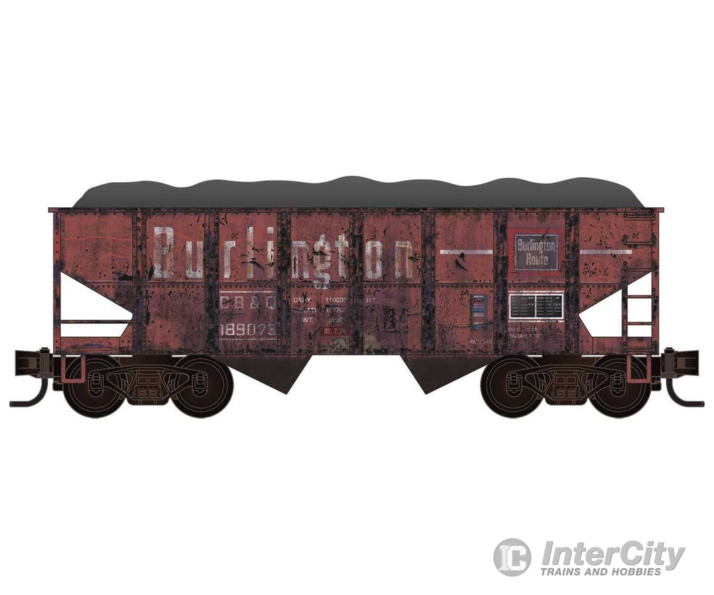 Micro Trains HO 2500003 Grit n’ Grime 2-Bay Hopper Kit CB&Q 189073 Freight Cars