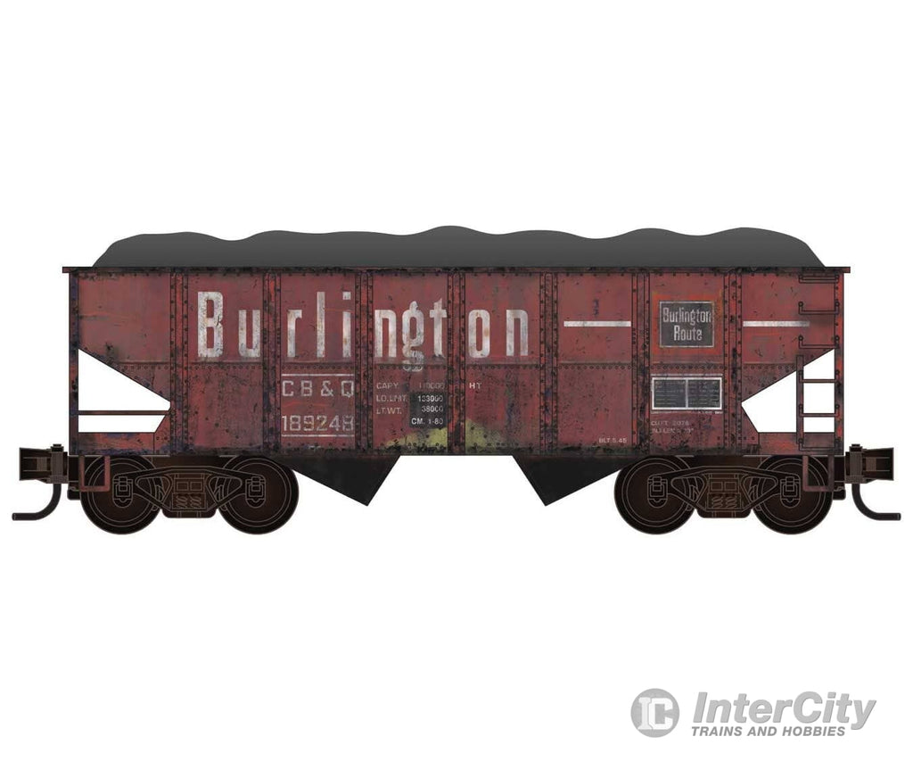 Micro Trains HO 2500004 Grit n’ Grime 2-Bay Hopper Kit CB&Q 189248 Freight Cars