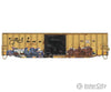 Micro Trains HO 5600003 50’ Exterior-Post Modern Boxcar - Kit - Railbox #33960 (Weathered yellow black graffiti)