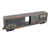 Micro Trains HO 5600005 50’ Exterior-Post Modern Boxcar - Kit - CSX #141288 (Weathered blue yellow) Freight Cars