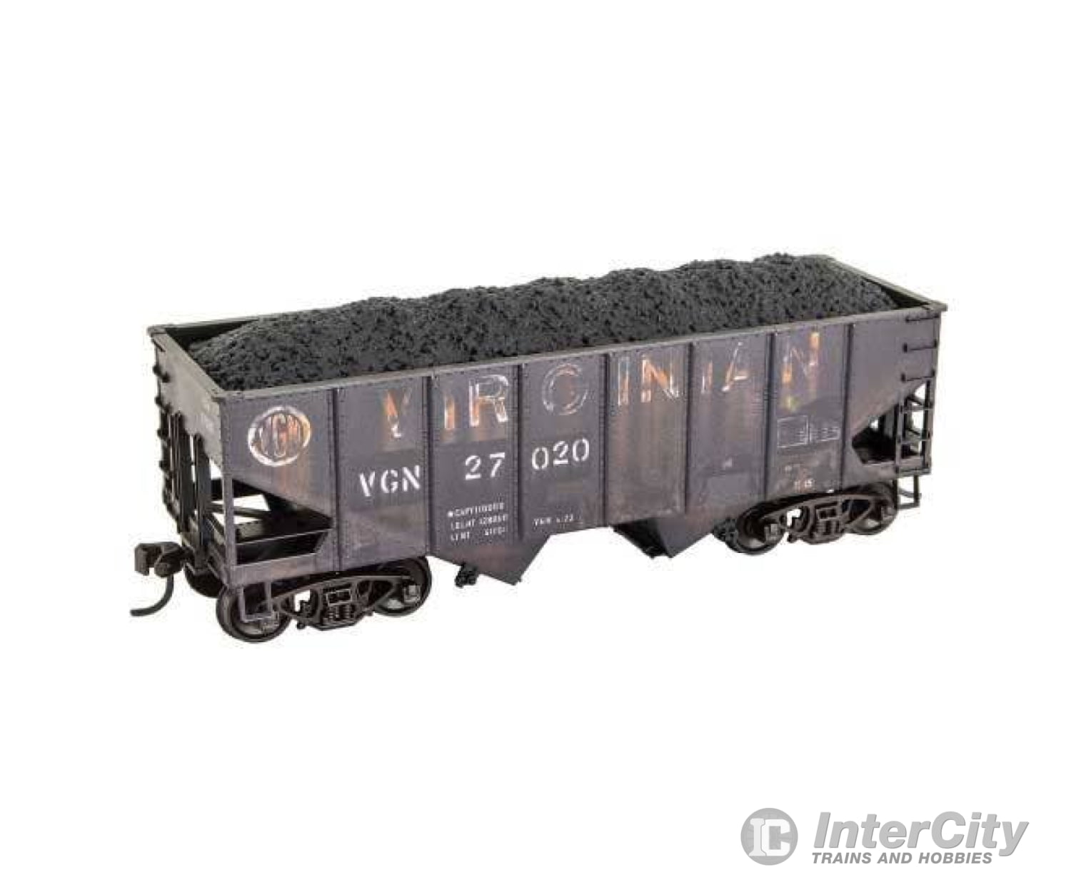 Micro Trains Line Ho 2500002 Usra 55-Ton 2-Bay Open Hopper - Kit Virginian #27020 (Weathered Black)