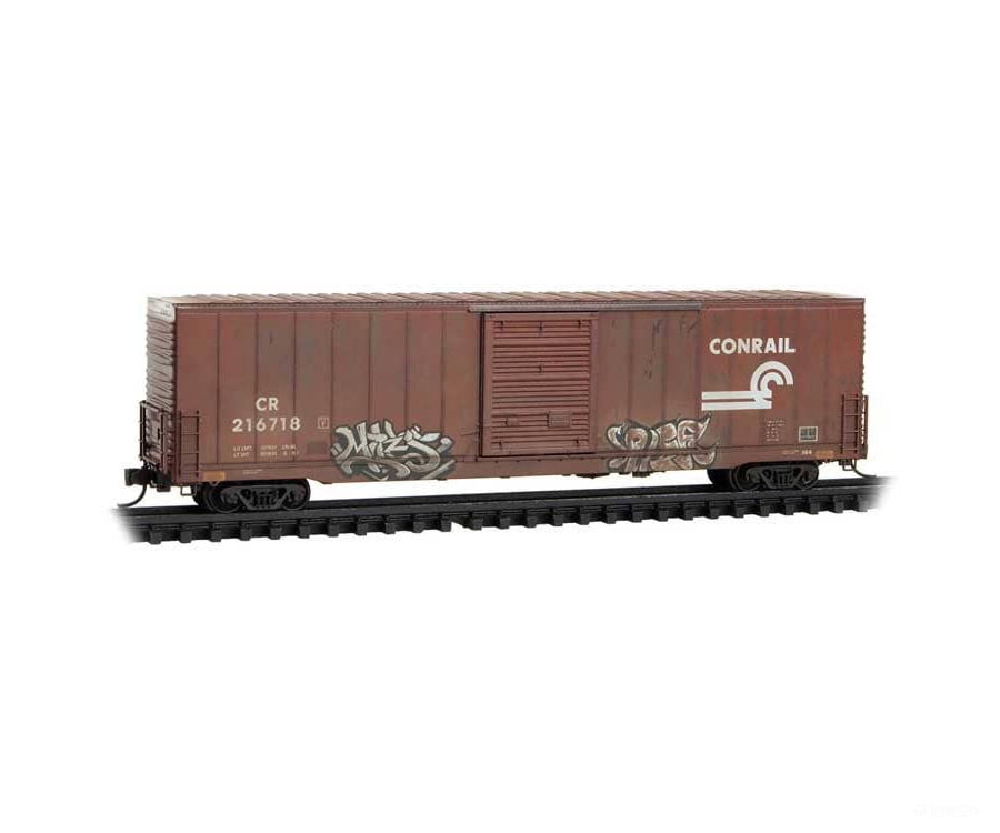 Micro Trains Line N 10444041 60’ Excess Height Single-Door Boxcar With Riveted Sides Conrail
