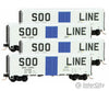 Micro Trains Line N 40 Steel Ice Reefer 4-Car Runner Pack - Ready To Run Soo #11006 11008 11010