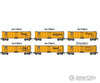 Micro Trains Line N 40 Steel Ice Reefer 5-Car Runner Pack - Ready To Run Santa Fe (Yellow Black