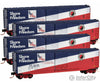 Micro Trains Line N 50 Single-Door Boxcar No Roofwalk 4-Car Runner Pack - Ready To Run Northern