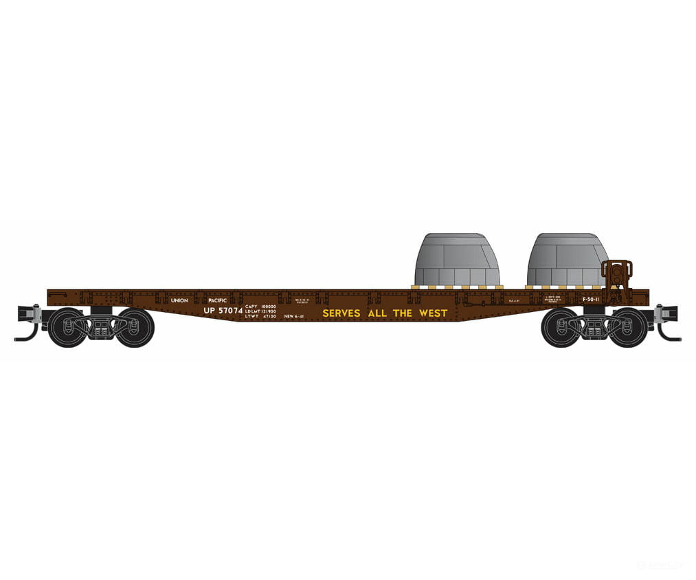 Micro Trains Line N 50 Wing Carrier Flatcar Set With Loads - Kit Union Pacific 57066 57074 Santa Fe