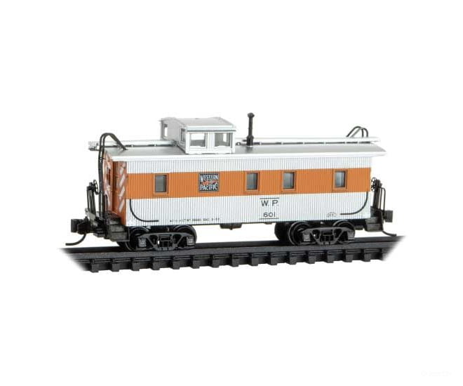 Micro Trains Line N 5100221 34’ Wood-Sheathed Caboose With Straight Cupola - Western Pacific #601
