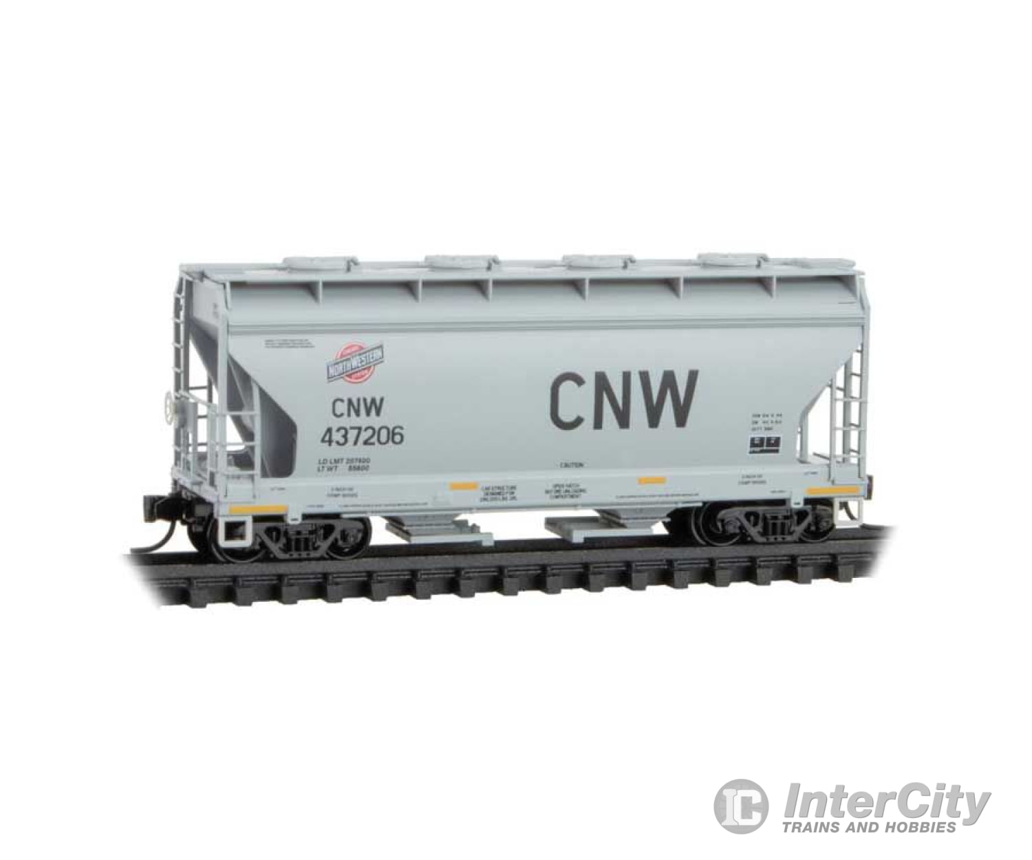 Micro Trains Line N 9200602 Acf 39’ 2-Bay Center-Flow Covered Hopper - Round Hatches Chicago &